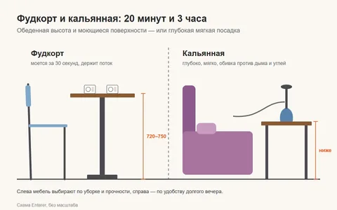 Мебель для фудкорта и кальянной