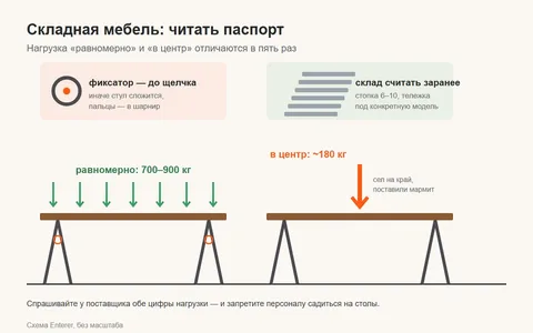 Складные столы и стулья для кафе и мероприятий