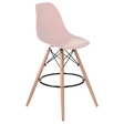 Барный стул Eames DSW BAR, цвет светло-розовый