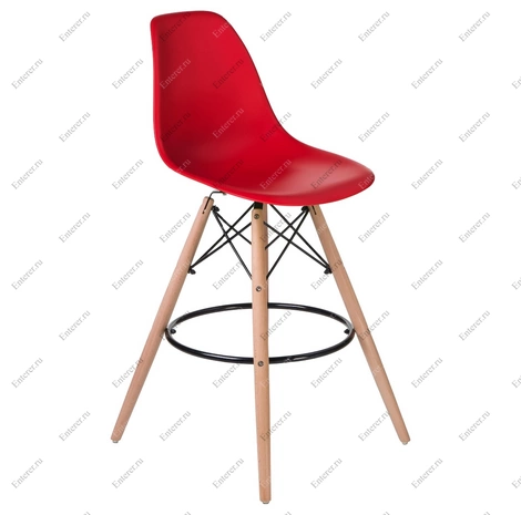 Барный стул Eames DSW BAR, цвет красный