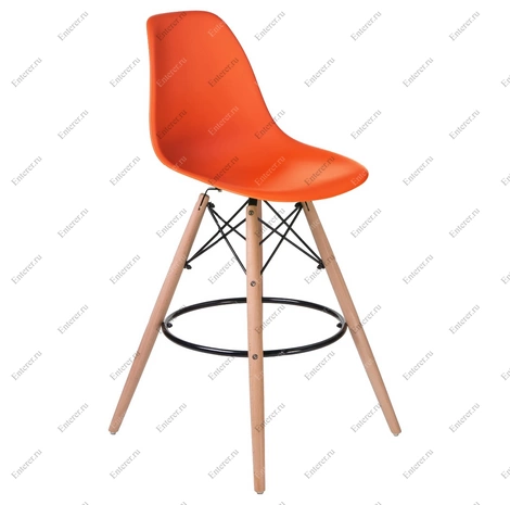 Барный стул Eames DSW BAR, цвет оранжевый