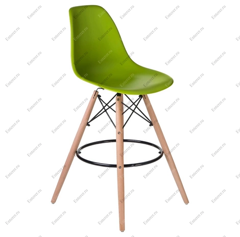 Барный стул Eames DSW BAR, цвет салатовый