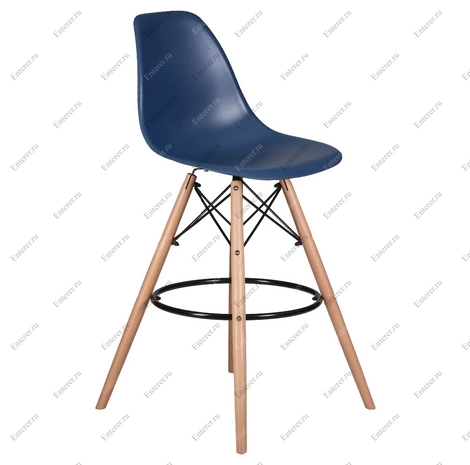 Барный стул Eames DSW BAR, цвет темно-синий
