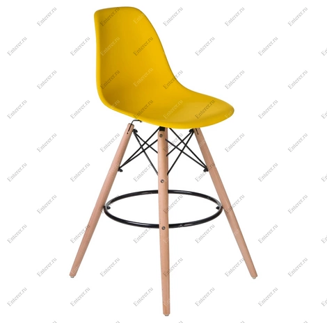 Барный стул Eames DSW BAR, цвет желтый