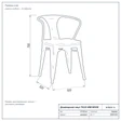 Дизайнерский стул TOLIX ARM WOOD чертёж