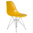 Пластиковый стул Eames DSR, цвет горчичный
