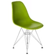 Пластиковый стул Eames DSR, цвет салатовый