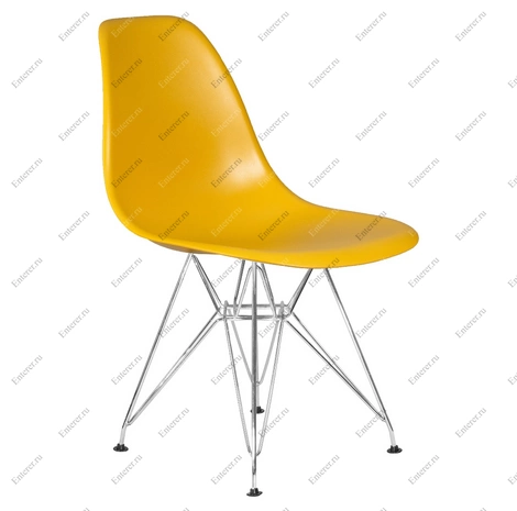 Пластиковый стул Eames DSR, цвет горчичный