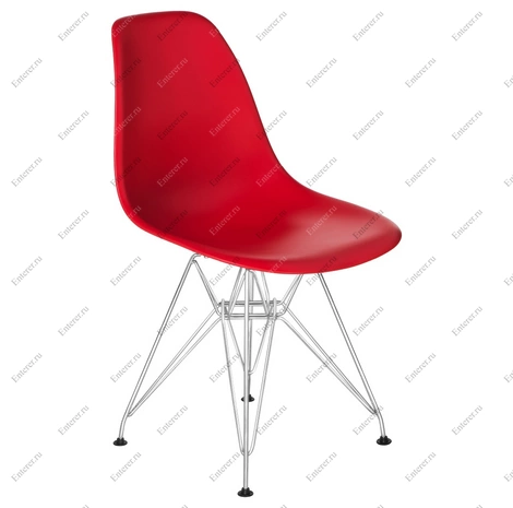 Пластиковый стул Eames DSR, цвет красный