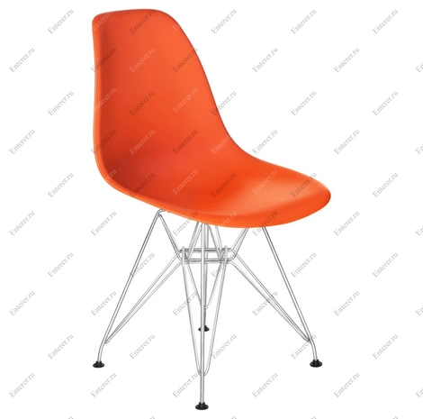 Пластиковый стул Eames DSR, цвет оранжевый