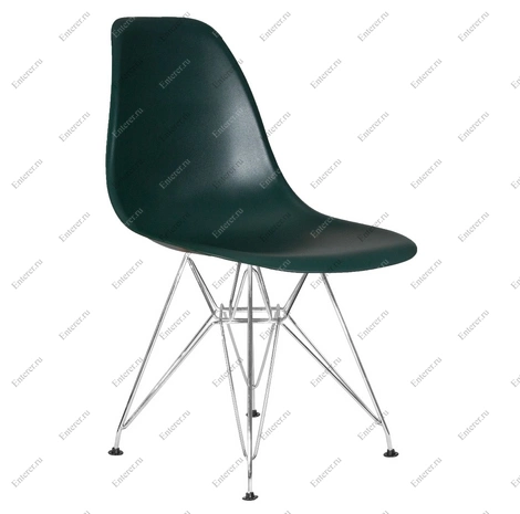 Пластиковый стул Eames DSR, цвет темно-зеленый