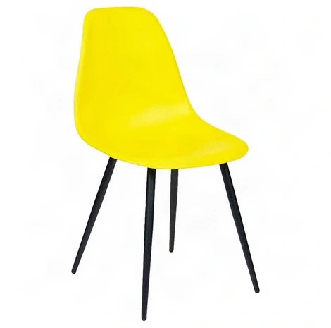 Пластиковый стул Eames 25, цвет желтый