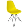 Пластиковый стул Eames M, цвет желтый