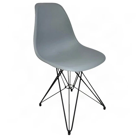 Пластиковый стул Eames M, цвет серый