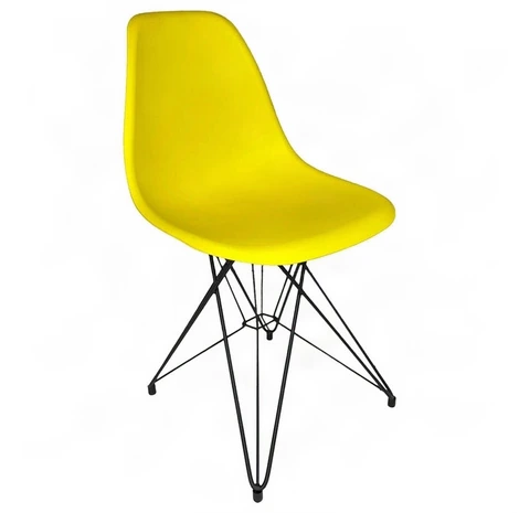 Пластиковый стул Eames M, цвет желтый