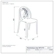Пластиковый стул SHT-S172 чертёж