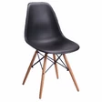 Пластиковый стул Eames Wood, цвет черный